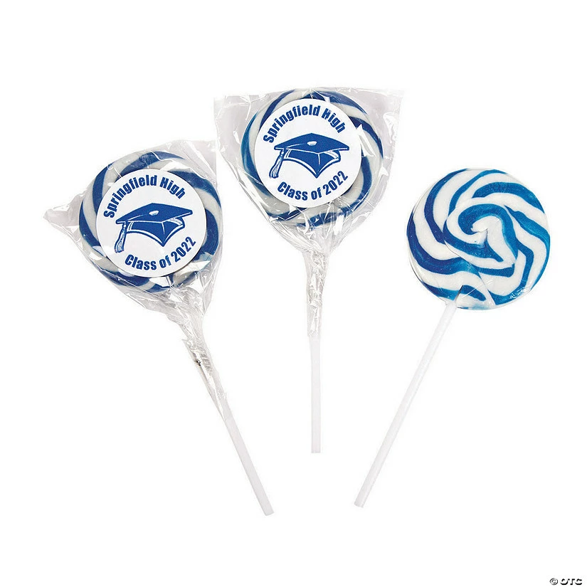 Budget π₯° Personalized Graduation Swirl Lollipops - 24 Pc. π― 2 Budget π₯° Personalized Graduation Swirl Lollipops - 24 Pc. π― - Image 2