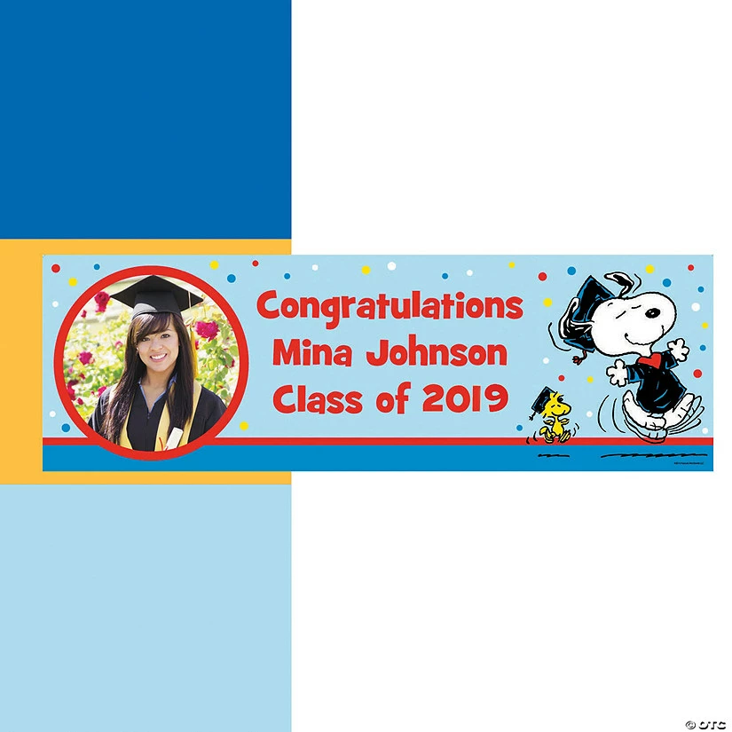 Wholesale ⌛ Peanuts® Graduation Photo Custom Banner 👍 2 Wholesale ⌛ Peanuts® Graduation Photo Custom Banner 👍 - Image 2