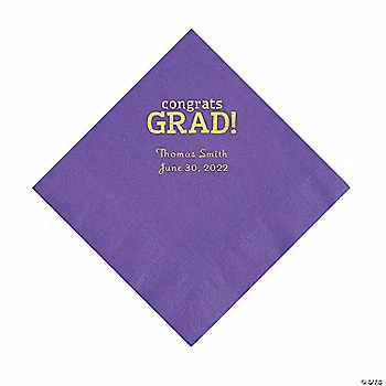 Top 10 π€© Amethyst Congrats Grad Personalized Napkins with Gold Foil - 50 Pc. Luncheon π 1 Top 10 π€© Amethyst Congrats Grad Personalized Napkins with Gold Foil - 50 Pc. Luncheon π
