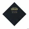Coupon 🔥 Black Congrats Grad Personalized Napkins with Gold Foil - 50 Pc. Luncheon 🛒