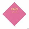 Deals ⌛ Candy Pink Congrats Grad Personalized Napkins with Gold Foil - 50 Pc. Luncheon 🛒
