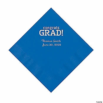 Best Pirce π Cobalt Blue Congrats Grad Personalized Napkins with Silver Foil - 50 Pc. Luncheon β 1 Best Pirce π Cobalt Blue Congrats Grad Personalized Napkins with Silver Foil - 50 Pc. Luncheon β