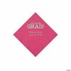Discount 🔔 Hot Pink Congrats Grad Personalized Napkins with Gold Foil - 50 Pc. Beverage ✔️