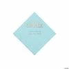 Buy 🥰 Light Blue Congrats Grad Personalized Napkins with Silver Foil - 50 Pc. Beverage 🥰