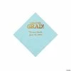 Coupon 🎁 Light Blue Congrats Grad Personalized Napkins with Gold Foil - 50 Pc. Beverage 🔔