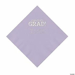 Best reviews of 👍 Lilac Congrats Grad Personalized Napkins with Silver Foil - 50 Pc. Luncheon 🥰