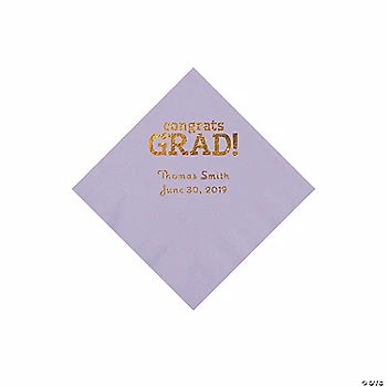 Budget π Lilac Congrats Grad Personalized Napkins with Gold Foil - 50 Pc. Beverage βοΈ 1 Budget π Lilac Congrats Grad Personalized Napkins with Gold Foil - 50 Pc. Beverage βοΈ