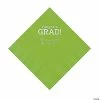 Flash Sale 🔥 Lime Congrats Grad Personalized Napkins with Silver Foil - 50 Pc. Luncheon 🎁