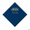 New 🌟 Navy Congrats Grad Personalized Napkins with Gold Foil - 50 Pc. Luncheon 🔔