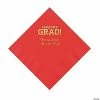 Hot Sale 🧨 Red Congrats Grad Personalized Napkins with Gold Foil - 50 Pc. Luncheon 😉