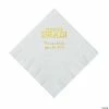 Wholesale 😍 White Congrats Grad Personalized Napkins with Gold Foil - 50 Pc. Luncheon ⌛
