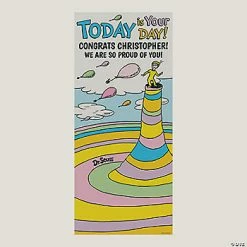 Brand new 🛒 Personalized Dr. Seuss™ Oh, the Places You’ll Go Backdrop Banner 🎉