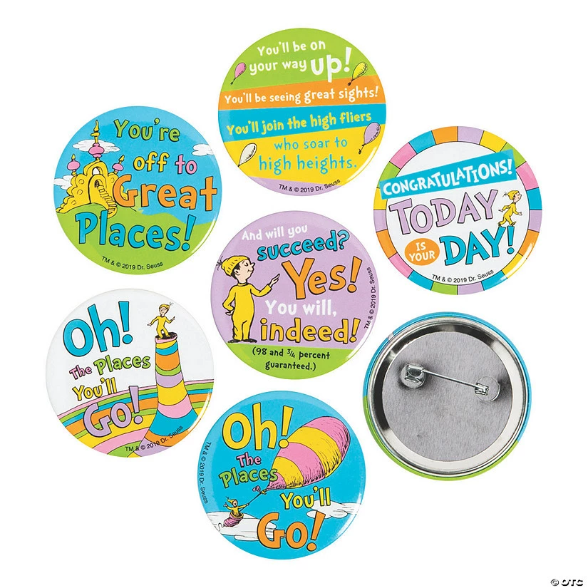 Buy 😍 Dr. Seuss™ Oh, the Places You’ll Go Buttons - 24 Pc. 🌟 2 Buy 😍 Dr. Seuss™ Oh, the Places You’ll Go Buttons - 24 Pc. 🌟 - Image 2