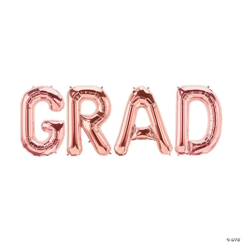 Hot Sale ⭐ Grad Rose Gold 36" Mylar Balloon Kit - 4 Pc. ❤️ 2 Hot Sale ⭐ Grad Rose Gold 36" Mylar Balloon Kit - 4 Pc. ❤️ - Image 2
