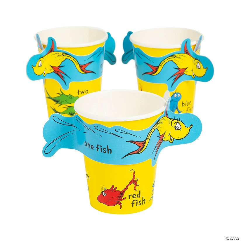 Top 10 🧨 Dr. Seuss™ One Fish Two Fish 🥳 Birthday Paper Cups - 8 Pc. 👏 2 Top 10 🧨 Dr. Seuss™ One Fish Two Fish 🥳 Birthday Paper Cups - 8 Pc. 👏 - Image 2