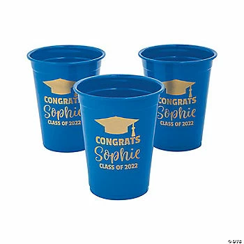Outlet π₯° Personalized Blue Graduation Disposable Plastic Cups - 40 Ct. π 1 Outlet π₯° Personalized Blue Graduation Disposable Plastic Cups - 40 Ct. π