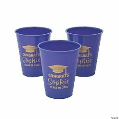Top 10 👍 Personalized Purple Graduation Disposable Plastic Cups - 40 Ct. 🧨