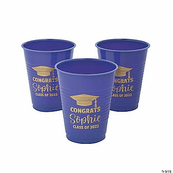 Top 10 π Personalized Purple Graduation Disposable Plastic Cups - 40 Ct. 𧨠1 Top 10 π Personalized Purple Graduation Disposable Plastic Cups - 40 Ct. π§¨