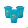 Wholesale ✔️ Personalized Turquoise Graduation Disposable Plastic Cups - 40 Ct. ⭐