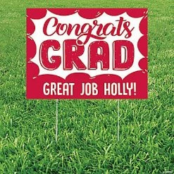 Outlet 💯 Personalized Congrats Grad School Color Yard Sign ✨