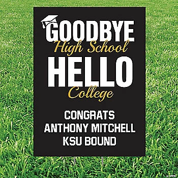 Promo π₯ Personalized Goodbye Hello Graduation Yard Sign π 1 Promo π₯ Personalized Goodbye Hello Graduation Yard Sign π