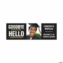 Outlet 🔔 Goodbye Hello Graduation Photo Custom Banner - Small 💯