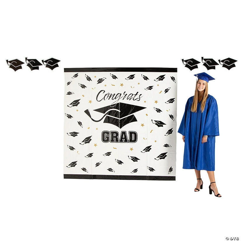 Brand new π― Congrats Grad Backdrop with Graduation Cap Cutouts - 3 Pc. π 2 Brand new π― Congrats Grad Backdrop with Graduation Cap Cutouts - 3 Pc. π - Image 2