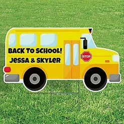 Hot Sale ✨ Personalized School Bus Yard Sign 🔔