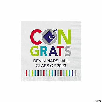 Brand new β Personalized Bright Graduation Paper Beverage Napkins β 50 Pc. π 1 Brand new β Personalized Bright Graduation Paper Beverage Napkins β 50 Pc. π