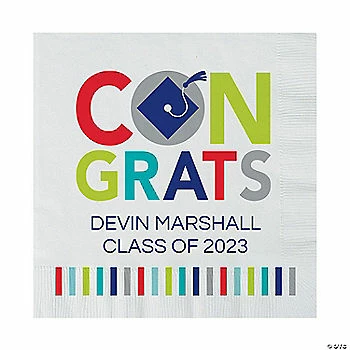 Best Sale π Personalized Bright Graduation Paper Luncheon Napkins β 50 Pc. β 1 Best Sale π Personalized Bright Graduation Paper Luncheon Napkins β 50 Pc. β
