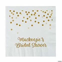 Cheap 😍 Personalized Confetti Dots Paper Luncheon Napkins - 50 Pc. 👏