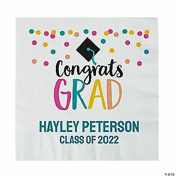 Flash Sale π Personalized Congrats Grad Girl Paper Luncheon Napkins - 50 Pc. π 1 Flash Sale π Personalized Congrats Grad Girl Paper Luncheon Napkins - 50 Pc. π