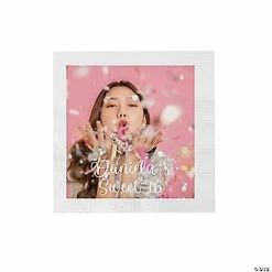 Outlet 🔔 Personalized Custom Photo Paper Beverage Napkins - 50 Pc. 💯