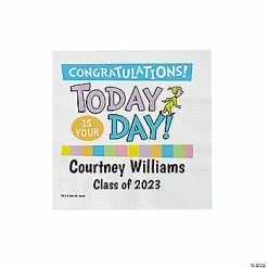 Best Pirce ✨ Personalized Dr. Seuss™ Oh, the Places You’ll Go Paper Beverage Napkins - 50 Pc. 🎉