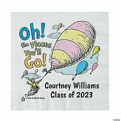 Cheapest ✨ Personalized Dr. Seuss™ Oh, the Places You’ll Go Paper Luncheon Napkins - 50 Pc. 😀
