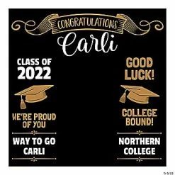 Budget 👏 Personalized Graduation Congratulations Backdrop 🌟