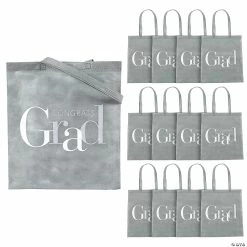 Best deal β€οΈ 15" x 17" Large Graduation Elevated Nonwoven Tote Bags - 12 Pc. π