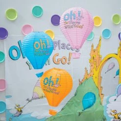 Cheapest 🎉 24" Dr. Seuss™ Oh, the Places You’ll Go! Hot Air Balloon Hanging Lanterns - 3 Pc. 🥰 -Graduation Party Supplies Shop 24 dr seuss oh the places you ll go hot air balloon hanging lanterns 3 pc 13936925 a02