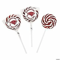 Best Pirce 🎁 Personalized Burgundy Graduation Swirl Lollipops - 24 Pc. ✨