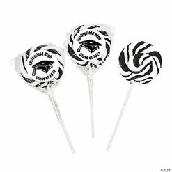 Best Pirce 🤩 Personalized Black Graduation Swirl Lollipops - 24 Pc. 👍