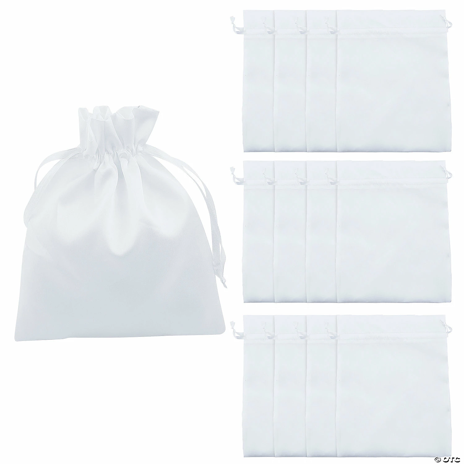 Best Sale π 8" x 10" Medium White Satin Drawstring Favor Bags - 12 Pc. 𧨠1 Best Sale π 8" x 10" Medium White Satin Drawstring Favor Bags - 12 Pc. π§¨