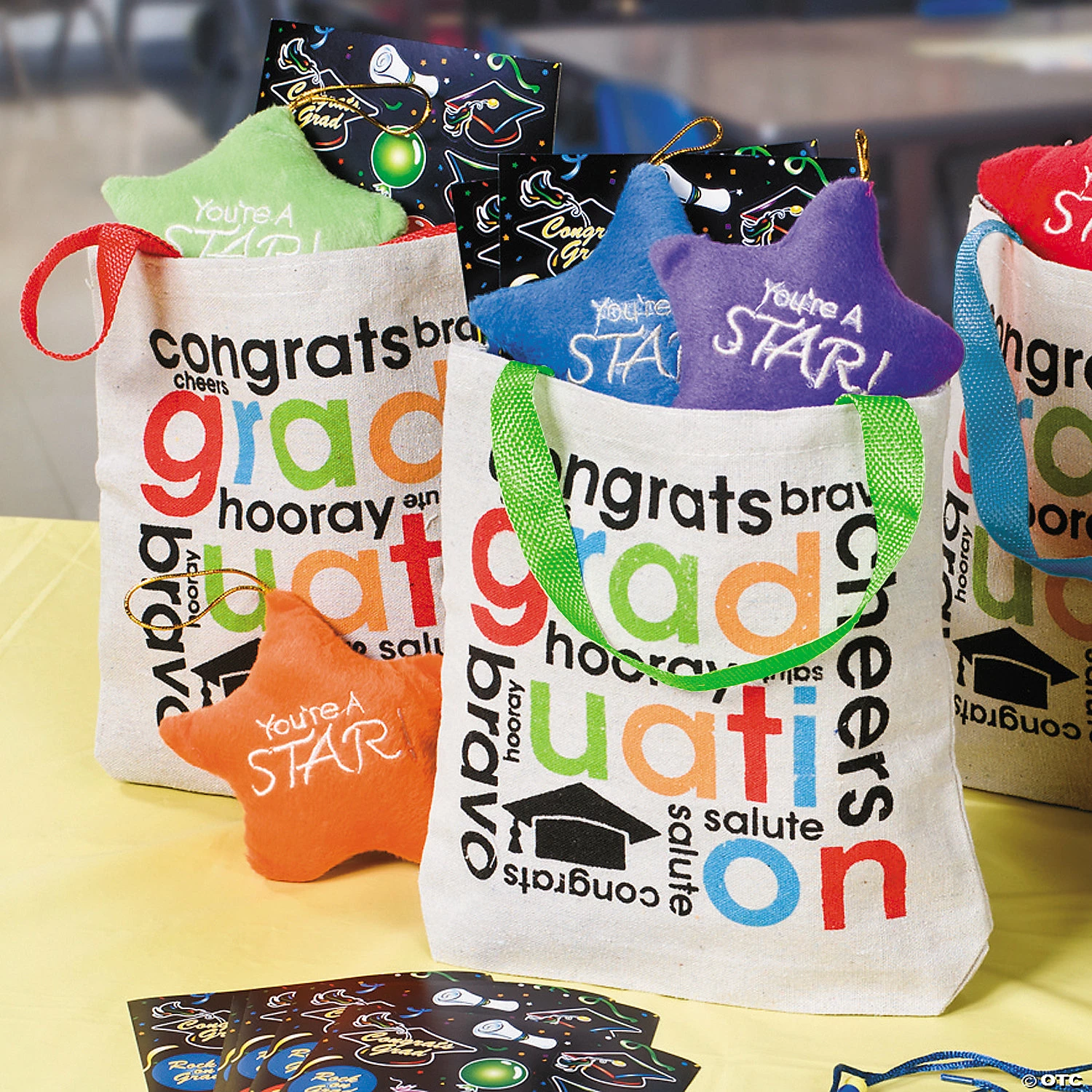 Promo ⌛ 8" x 8" Mini Cheers to the Grad Canvas Tote Bags - 12 Pc. ❤️ 3 Promo ⌛ 8" x 8" Mini Cheers to the Grad Canvas Tote Bags - 12 Pc. ❤️ - Image 3