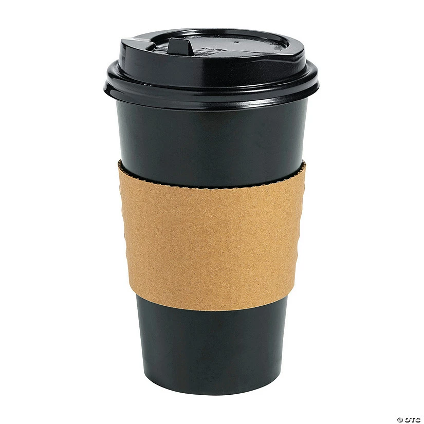 Flash Sale ⌛ Solid Color Paper Coffee Cups with Lids & Sleeves - 12 Ct. ⭐ 1 Flash Sale ⌛ Solid Color Paper Coffee Cups with Lids & Sleeves - 12 Ct. ⭐