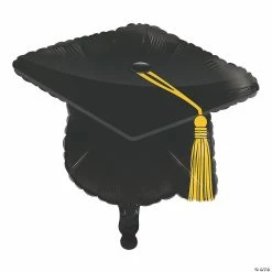 Best deal 𧨠Black Metallic Mortarboard 22" Mylar Balloon π