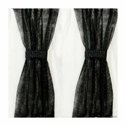 Outlet 🤩 Black with Silver Stars Gossamer Roll 🛒 -Graduation Party Supplies Shop black with silver stars gossamer roll3 5075 a02