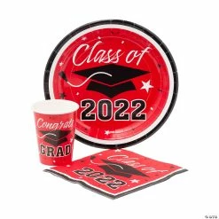 Graduation Party Supplies Shop -Graduation Party Supplies Shop bulk class of 2022 graduation party red tableware kit for 50 guests14100019 a01