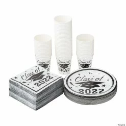 Flash Sale ✨ Bulk Class of 2022 Graduation Party Tableware Kit for 50 Guests 😉