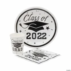 Graduation Party Supplies Shop -Graduation Party Supplies Shop bulk class of 2022 graduation party white tableware kit for 50 guests14100028 a01