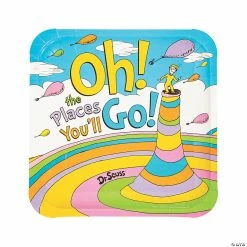 New π Dr. Seussβ’ Oh, the Places Youβll Go Paper Dinner Plates - 8 Ct. β€οΈ