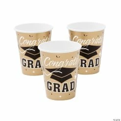 Top 10 π Congrats Grad Mortarboard Solid Color Paper Cups - 25 Ct. π